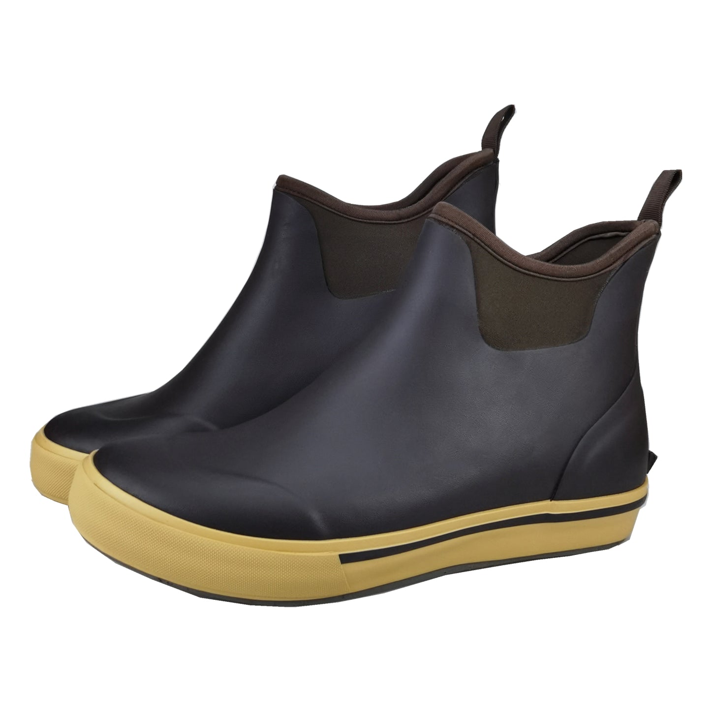 SYLPHID Ankle Deck Boots for Men Waterproof Brown