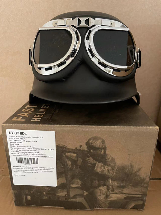 SYLPHID Helmet with Goggles, M35 Helmet